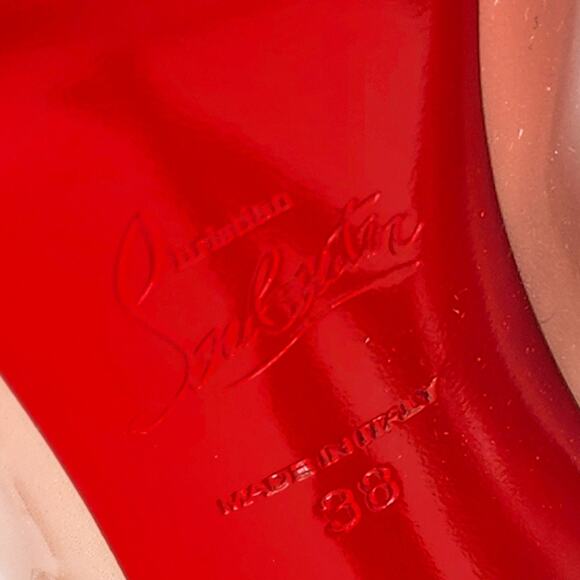 Christian Louboutin Hot Chick Patent Leather Pumps Blush Green EU 38 US 8 - NWB - Picture 8 of 11